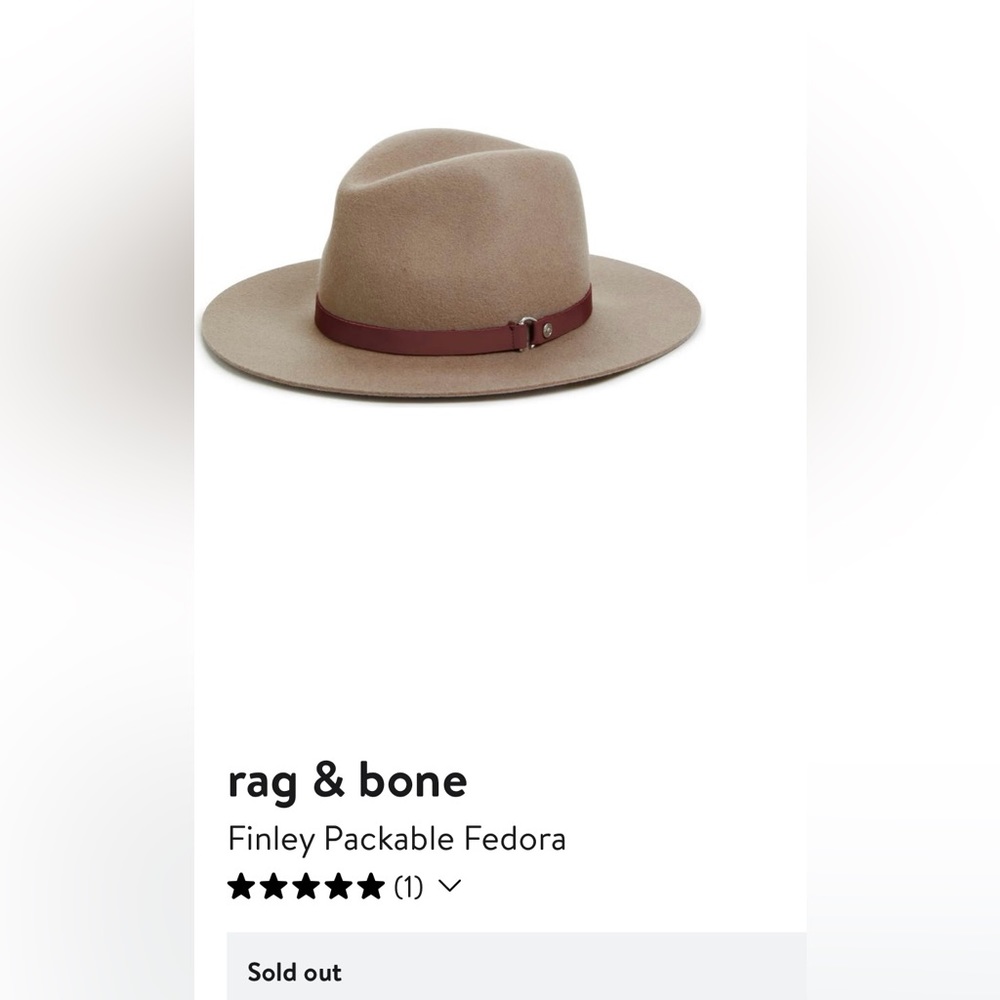 Rag & Bone Finley Packable Fadora- NWT!